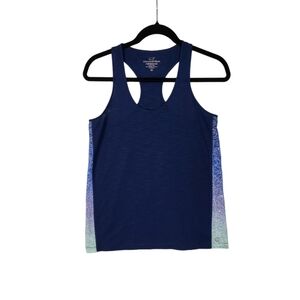 Vineyard vines performance women's navy floral print racer back tank top size XS